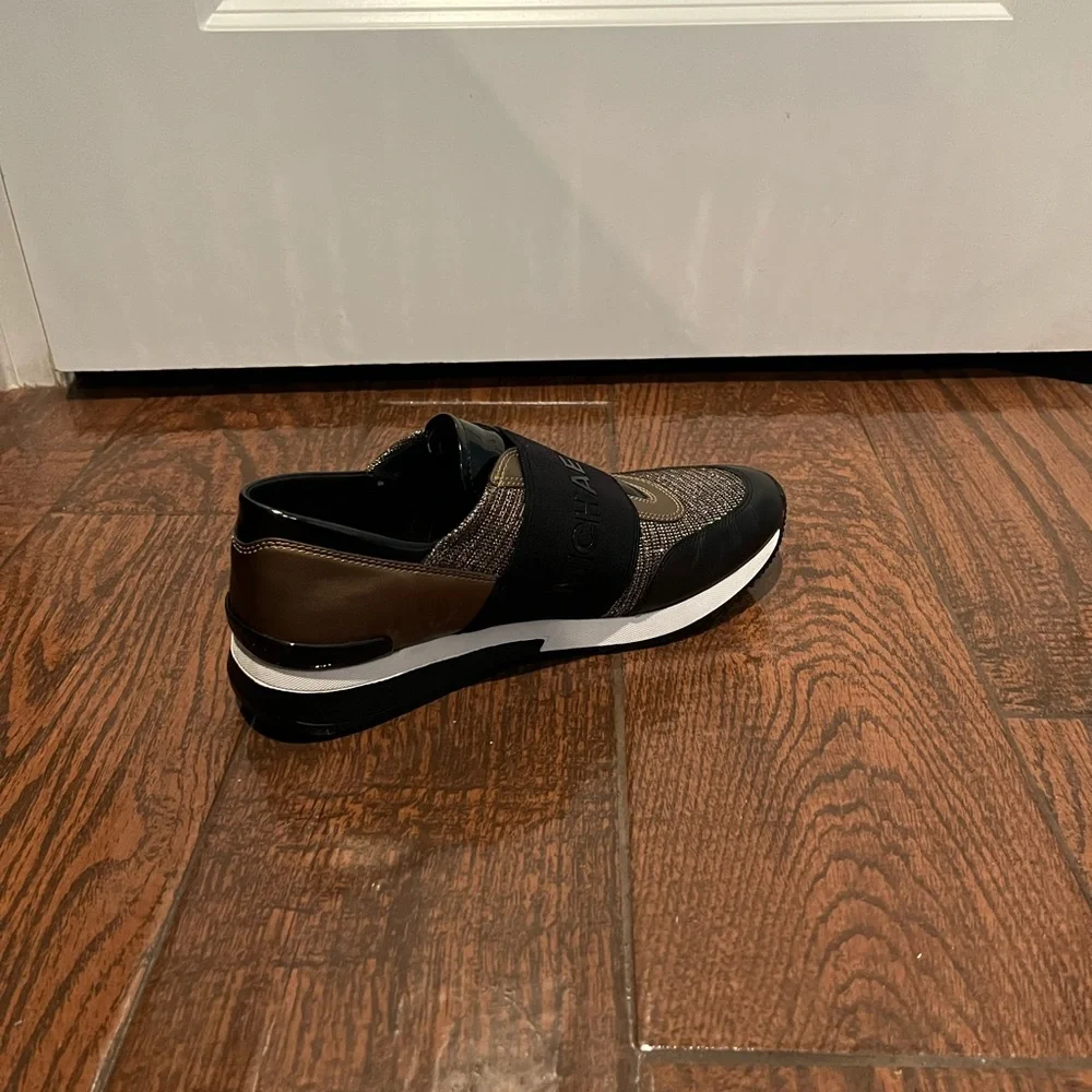 Michael Kors Black and Gold Sneakers - Picture 3 of 4